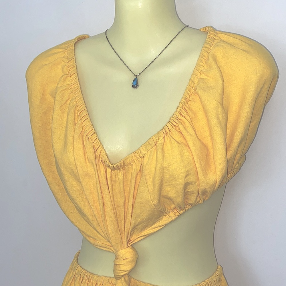 Farm Rio 2 Piece Maxi Dress Skirt and Top Knotted Waist NWOT small - Picture 2 of 9